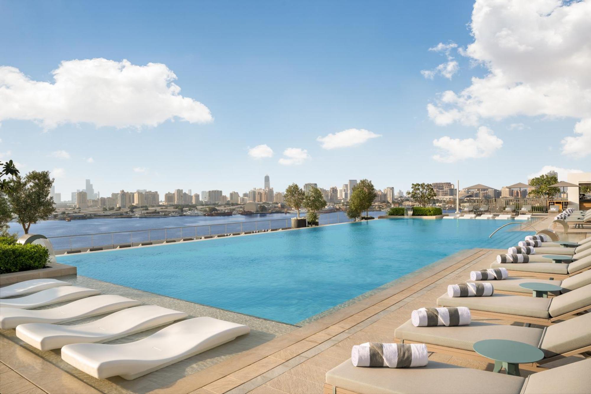Hotel Address Creek Harbour Dubái Exterior foto View of the pool at the Four Seasons Hotel, Cairo